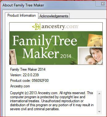 serial number for mac family tree